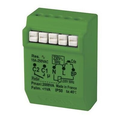 YOKIS MTR2000ERP MTR2000ERP Draadloos relais 2000W met nuldraad, 10A (voor schakelaars)