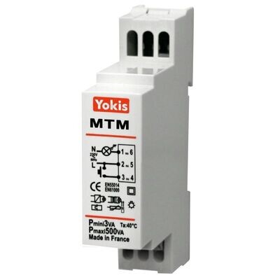 YOKIS MTM500M MTM500M Timer traphuisverlichting 500W zonder nuldraad (op DIN-rail)
