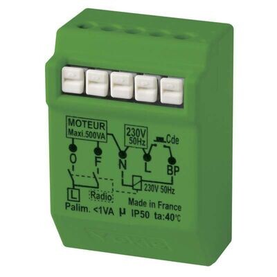 YOKIS MVR500ERP MVR500ERP Zonweringmodule inbouwserie draadloos 500W (voor schakelaars)