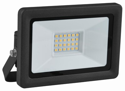 SCHWABE 46324 Optiline 20W LED-wandspot, 1800 lumen, 4.000K, 1m rubberslangkabel, zwart, IP65