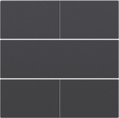 Niko 122-40050 Afwerkingsset voor 4-voudige potentiaalvrije drukknop 24 V, anthracite