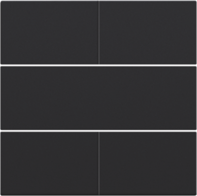Niko 161-40050 Afwerkingsset voor 4-voudige potentiaalvrije drukknop 24 V, black coated