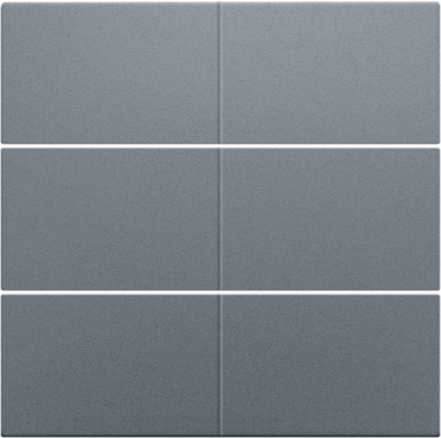 Niko 220-60050 Afwerkingsset voor 6-voudige potentiaalvrije drukknop 24 V, steel grey coated