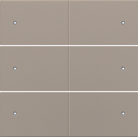 Niko 123-60150 Afwerkingsset voor 6-voudige potentiaalvrije drukknop, 24 V, met leds, bronze