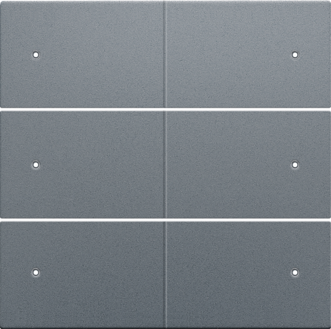 Niko 220-60150 Afwerkingsset voor 6-voudige potentiaalvrije drukknop, 24 V, met leds, steel grey coated