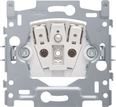 Niko 170-33105 Sokkel voor stopcontact met penaarde en beschermingsafsluiters, inbouwdiepte 28,5 mm, 16 A/250 Vac, insteekklemmen