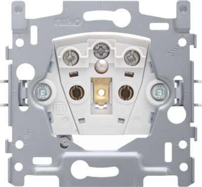 Niko 170-33107 Sokkel voor stopcontact met spanningsaanduiding, penaarde, beschermingsafsluiters, Inbouwdiepte: 34 mm en met amberkleurige led, schroefklemmen Niko 170-33107 Sokkel voor stopcontact met spanningsaanduiding, penaarde, beschermingsafsluiters, Inbouwdiepte: 34 mm en met amberkleurige led, schroefklemmen