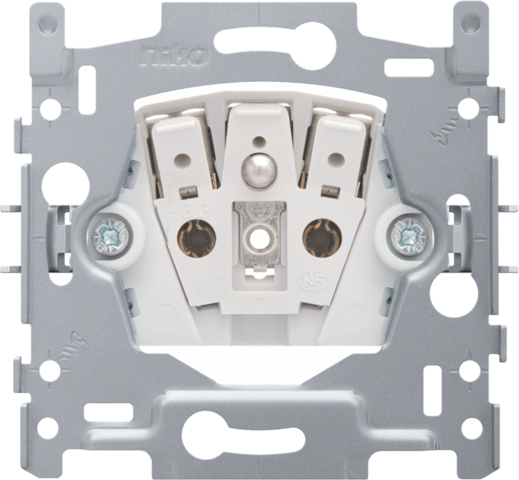 Niko 170-33105 Sokkel voor stopcontact met penaarde en beschermingsafsluiters, inbouwdiepte 28,5 mm, 16 A/250 Vac, insteekklemmen