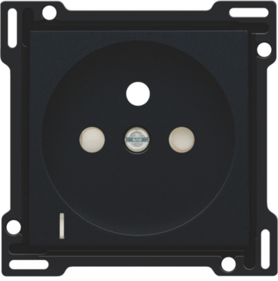 Niko 161-66607 Afwerkingsset met doorschijnende lens voor stopcontact met spanningsaanduiding, penaarde en beschermingsafsluiters, inbouwdiepte 28,5 mm, black coated Niko 161-66607 Afwerkingsset met doorschijnende lens voor stopcontact met spanningsaanduiding, penaarde en beschermingsafsluiters, inbouwdiepte 28,5 mm, black coated