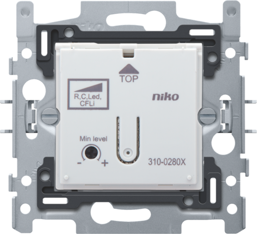 Niko 310-02800 Sokkel voor inbouw drukknopdimmer 2 - 100 W, 3-draads
