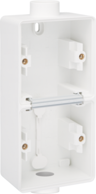 Niko 701-84211 Spuitwaterdichte dubbele verticale opbouwdoos met twee enkelvoudige M20-ingangen voor twee functies, white