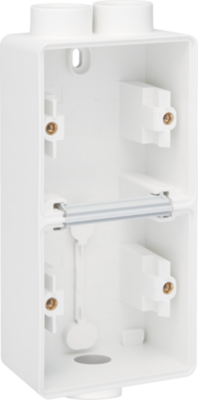 Niko 701-84212 Spuitwaterdichte dubbele verticale opbouwdoos met één tweevoudige M20-ingang én één enkelvoudige M20-ingang voor twee functies, white Niko 701-84212 Spuitwaterdichte dubbele verticale opbouwdoos met één tweevoudige M20-ingang én één enkelvoudige M20-ingang voor twee functies, white
