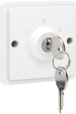 Niko 701-38700 Spuitwaterdichte sleutelschakelaar 10 A met schroefklemmen,white