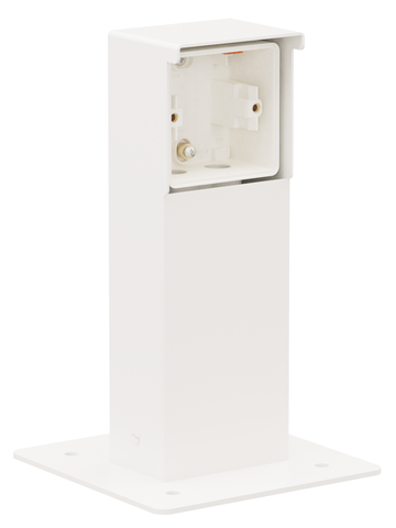 Niko 701-36910 Spuitwaterdichte tuinpaal met grondplaat voor één Niko Hydro functie, white