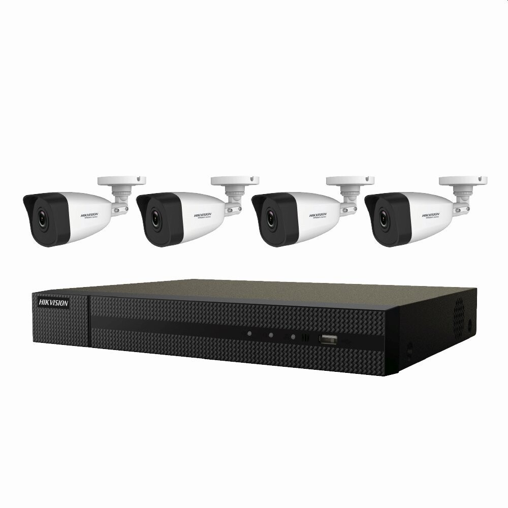 IP CCTV-pack PnP 4x bulletcam.2MP + recorder