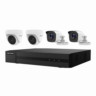 Analoge CCTV-pack 2x turret- & 2x bulletcamera 2MP
