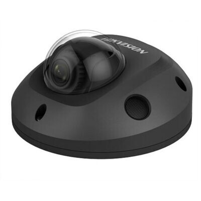 Zwarte mini dome-camera 4MP, 2,8mm, IP 67