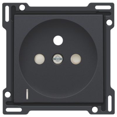 Niko 122-66607 Afwerkingsset met doorschijnende lens voor stopcontact met spanningsaanduiding, penaarde en beschermingsafsluiters, inbouwdiepte 28,5 mm, anthracite Niko 122-66607 Afwerkingsset met doorschijnende lens voor stopcontact met spanningsaanduiding, penaarde en beschermingsafsluiters, inbouwdiepte 28,5 mm, anthracite