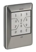 Faac codeklavier XKP W 868 INOX - draadloos 868Mhz - verlichte blauwe toetsen - 255 codes - 100 X 72 X 21MM - IP54 - inc 2 x CR2450 3W batterij.