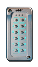 Faac KCTL anti-vandalisme - codeklavier met backlite verlichte toetsen - aparte centrale 230V met 1 relaisuitgang- 4 codes.