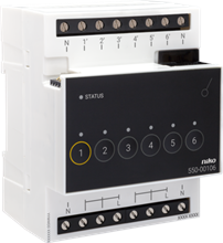 Niko Home Control schakelmodule voor 6 relais. 550-00106