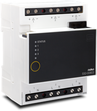 Niko Home Control meetmodule voor elektriciteit éénfasig net, 3 kanalen. 550-00803