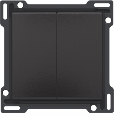 Niko 200-61505 Afwerkingsset voor serieschakelaar, wisselschakelaar + drukknop N.O., dubbele wisselschakelaar of dubbele drukknop N.O. of N.G. , piano black coated