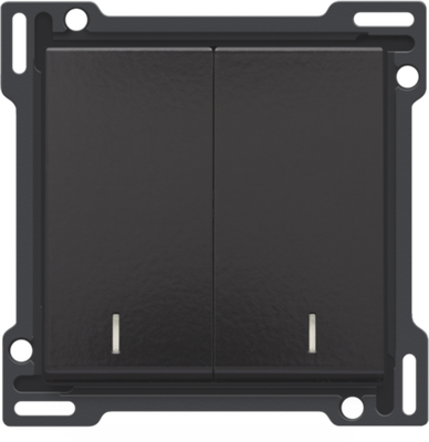 Niko 200-61507 Afwerkingsset met dubbele lens voor serieschakelaar, wisselschakelaar + drukknop N.O., dubbele wisselschakelaar of dubbele drukknop N.O. of N.G., piano black coated