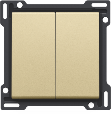 Niko 221-61505 Afwerkingsset voor serieschakelaar, wisselschakelaar + drukknop N.O., dubbele wisselschakelaar of dubbele drukknop N.O. of N.G. , gold coated