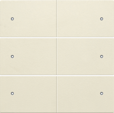 Niko 100-60150 Afwerkingsset voor 6-voudige potentiaalvrije drukknop, 24 V, met leds, cream