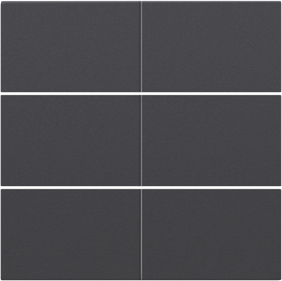 Niko 122-60050 Afwerkingsset voor 6-voudige potentiaalvrije drukknop 24 V, anthracite