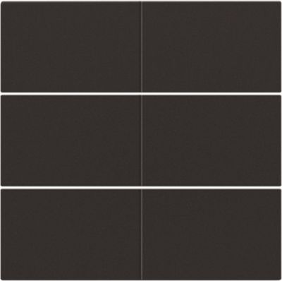 Niko 124-60050 Afwerkingsset voor 6-voudige potentiaalvrije drukknop 24 V, dark brown