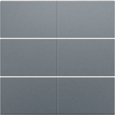 Niko 220-60050 Afwerkingsset voor 6-voudige potentiaalvrije drukknop 24 V, steel grey coated