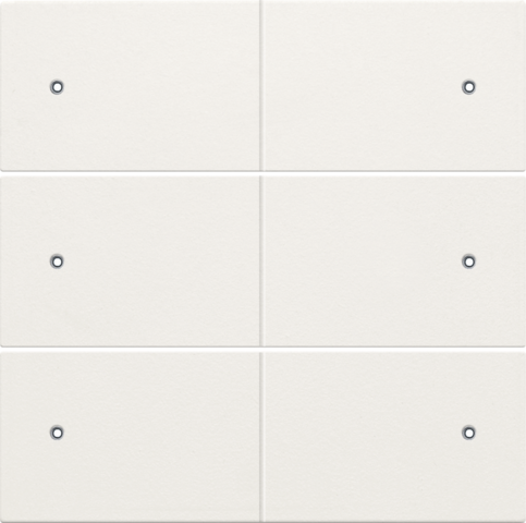 Niko 101-60150 Afwerkingsset voor 6-voudige potentiaalvrije drukknop, 24 V, met leds, white