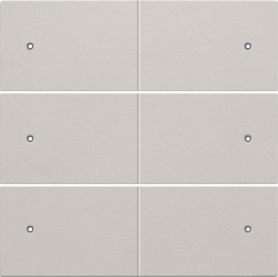 Niko 102-60150 Afwerkingsset voor 6-voudige potentiaalvrije drukknop, 24 V, met leds, light grey