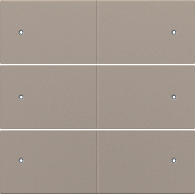 Niko 123-60150 Afwerkingsset voor 6-voudige potentiaalvrije drukknop, 24 V, met leds, bronze