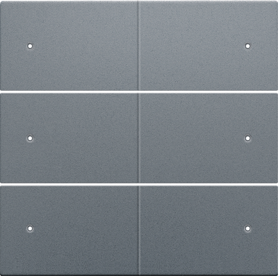 Niko 220-60150 Afwerkingsset voor 6-voudige potentiaalvrije drukknop, 24 V, met leds, steel grey coated