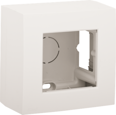 Niko 101-80100 Enkelvoudige opbouwkit voor opbouwmontage van 1 inbouwapparaat, White