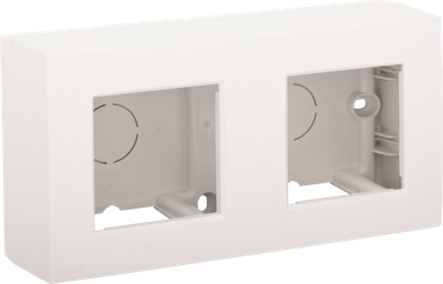 Niko 101-80200 Tweevoudige opbouwkit voor opbouwmontage van 2 inbouwapparaten, White