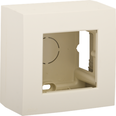Niko 100-80100 Enkelvoudige opbouwkit voor opbouwmontage van 1 inbouwapparaat, Cream