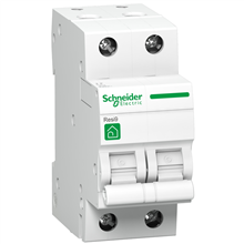 Schneider R9F64220 RESI9 MODULAIRE AUTOMAAT 2P 20A 400V CURVE C KORTSLUITVERMOGEN=3000A Schneider R9F64220 RESI9 MODULAIRE AUTOMAAT 2P 20A 400V CURVE C KORTSLUITVERMOGEN=3000A