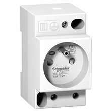 Hager A9A15306 modulair stopcontact 2P + A  16A  250VAC. NFC15100.