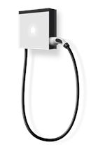 Smappee AC laadpaal EV wall Business 3-fase 22KW met type 2 aansluiting rechts, 8m laadkabel wit + kabelhouder