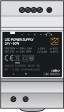 Niko Home Control modulaire voeding 24V DC - 60W.  340-00050