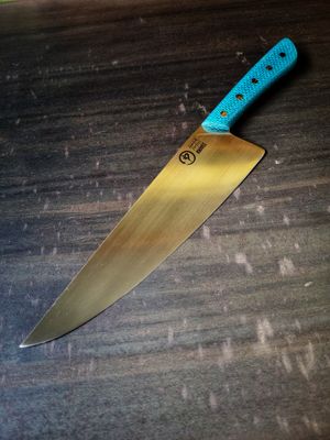 Turquoise burlap