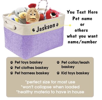 Personalized Dog Toy Basket