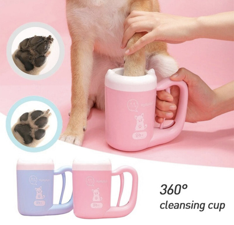pet dog paw cleaner cup soft silicone foot washer clean dog paws