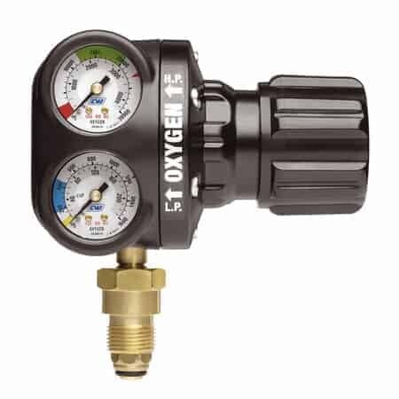 CIGWELD COMET EDGE Oxygen Regulator with GasGuard 1000kPa, REGULATOR INLET: BOTTOM ENTRY