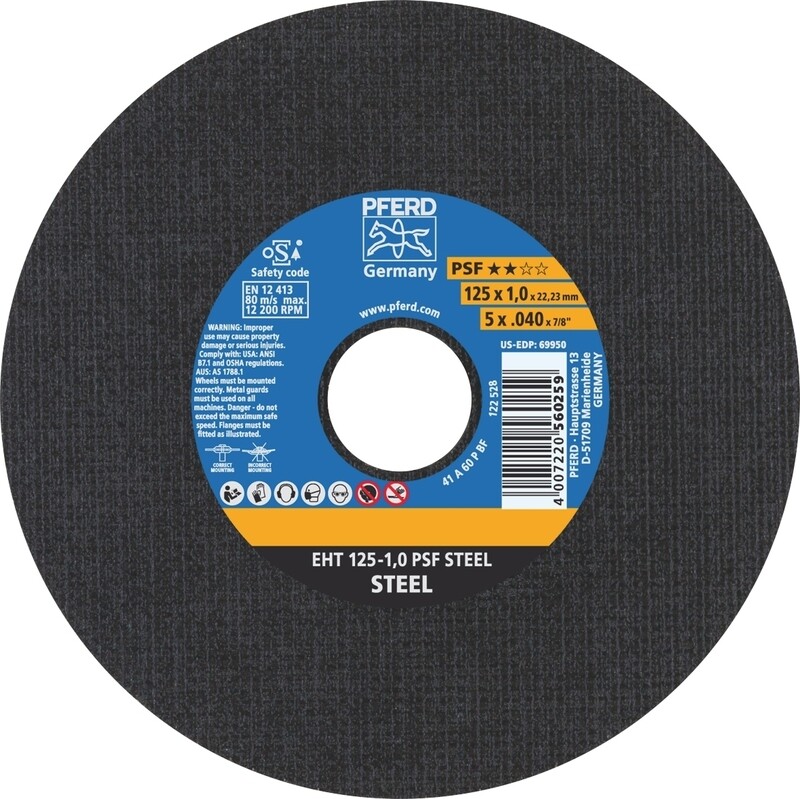 PFERD CUT-OFF WHEELS GENERAL PURPOSE RANGE - FLAT ULTRA THIN - STEEL