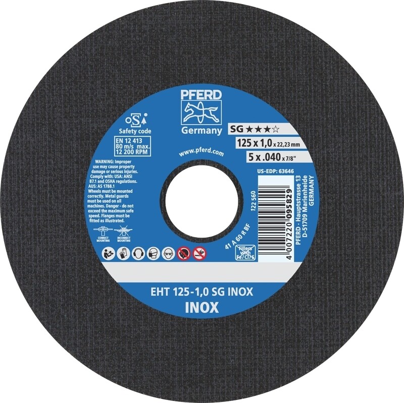 PFERD CUT-OFF WHEELS PREMIUM RANGE - FLAT EXTRA SLIM - INOX STAINLESS STEEL